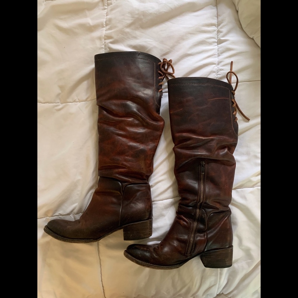Freebird Knee-High Chapo Boots - Lace Up